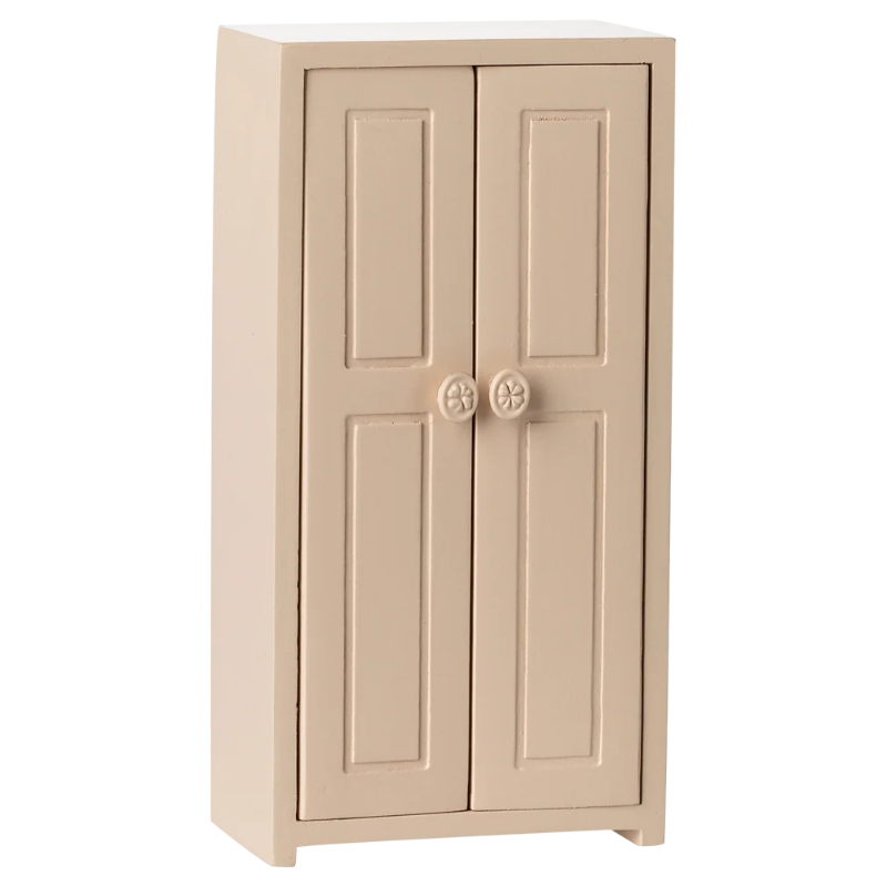 Klædeskab til dukkehus  - Mus - Light rose