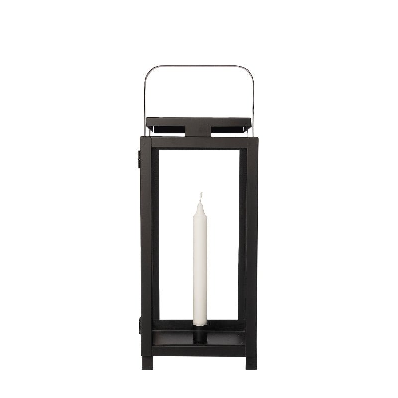 Lanterne - Sort - H 43 cm - 16x16x43 cm - Nordic Home Living
