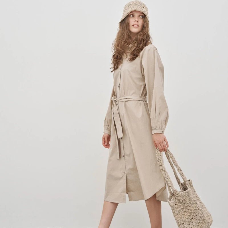 Laura - shirt Dress - Sand - Nordic Home Living