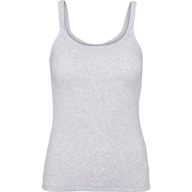 Ludmilla - Strap top - Light grey mel. - Nordic Home Living