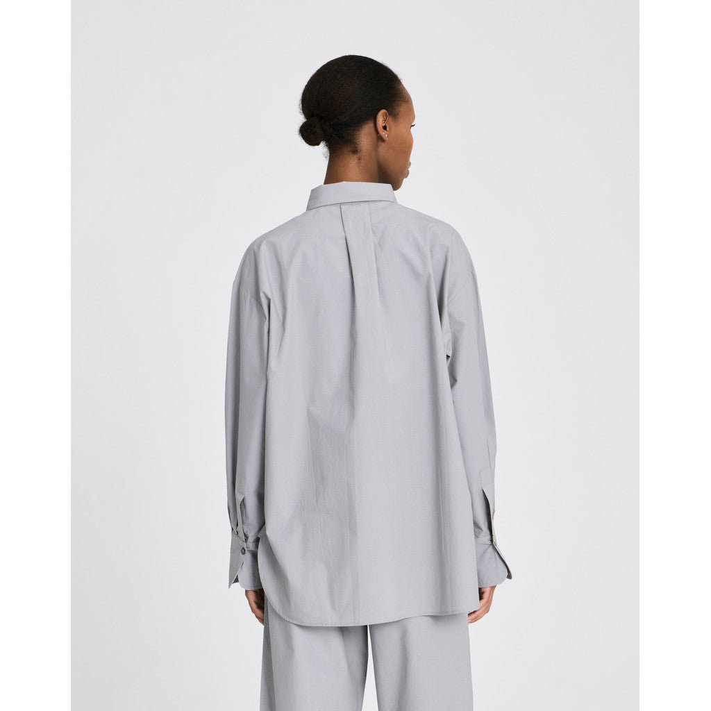 Luna - L/S Poplin Shirt - Monument - Nordic Home Living