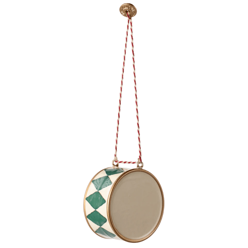 Metalophæng - Stor tromme - mørkegrøn - Nordic Home Living