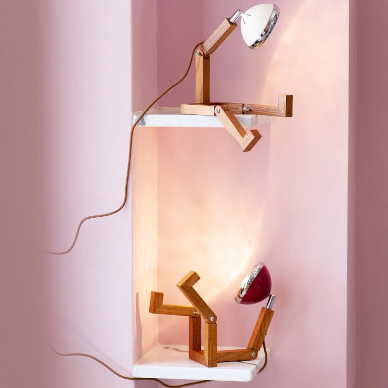  Mr. Wattson bordlampe - Grå /eg - Nordic Home Living