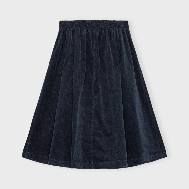 Nederdel - Fløjl - navy - Nordic Home Living