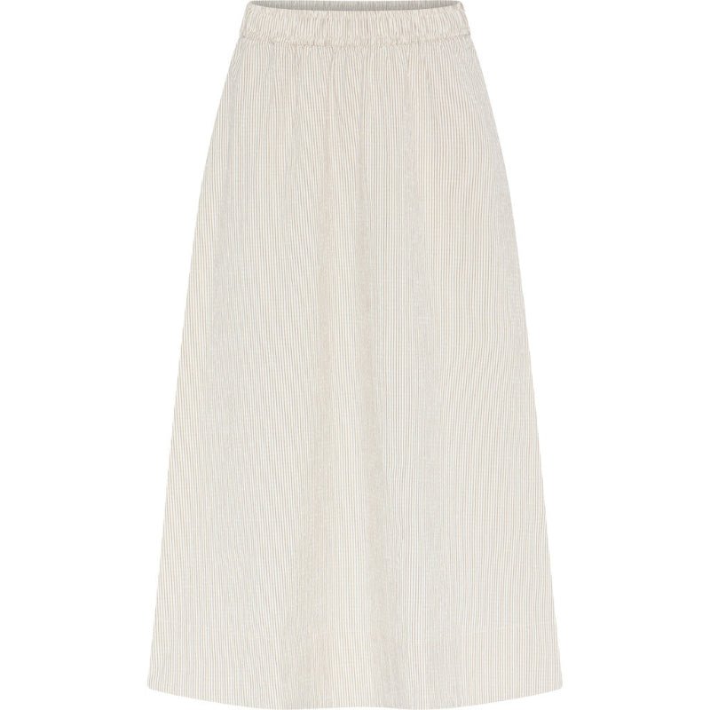 Nederdel - Melbourne - Tabioca/ Coffee stripe - Nordic Home Living