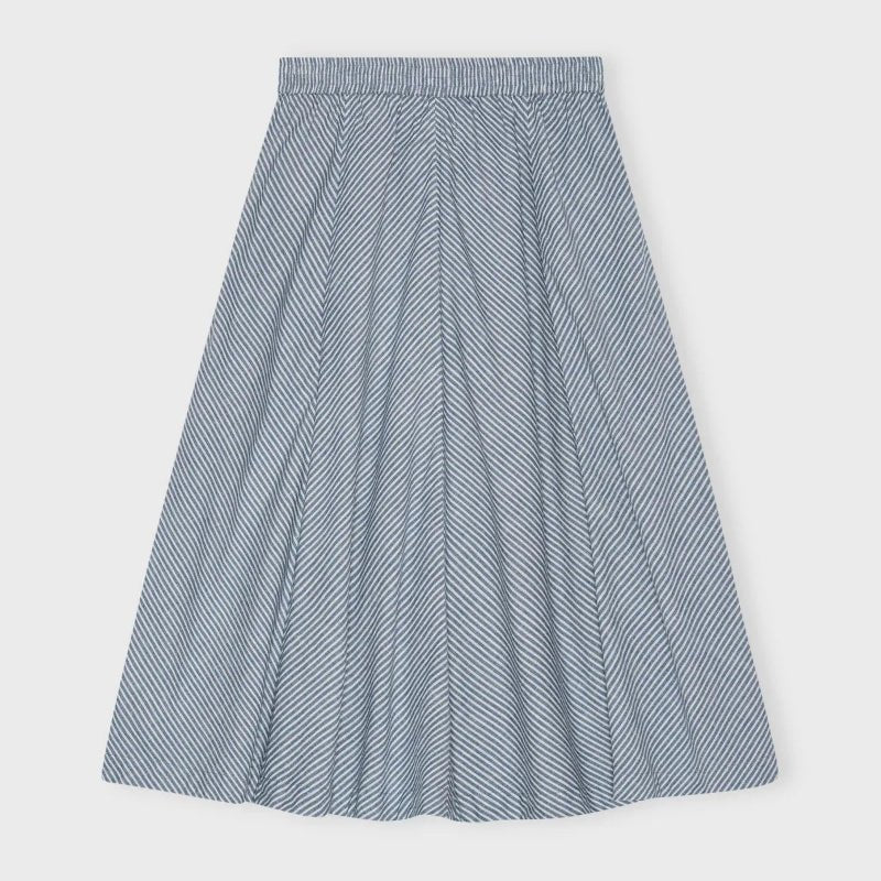 Nederdel - Pin Stripe - Sea blue/white - Nordic Home Living