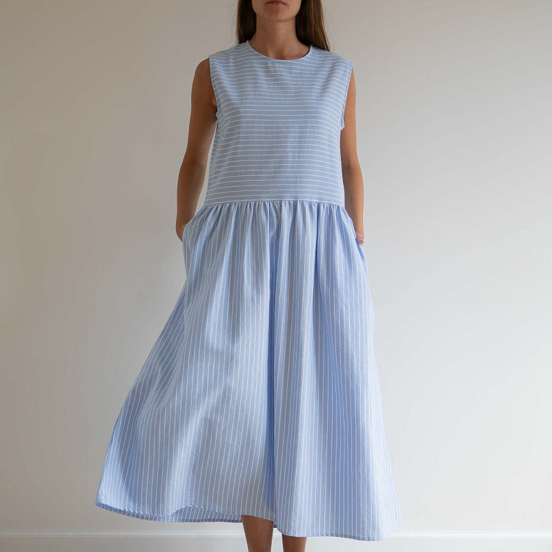 Noelle dress - OXFORD ANGEL STRIPE