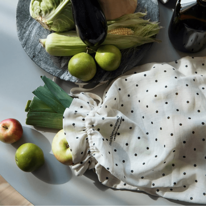 Prikket Gazepose - ecru/black - Nordic Home Living