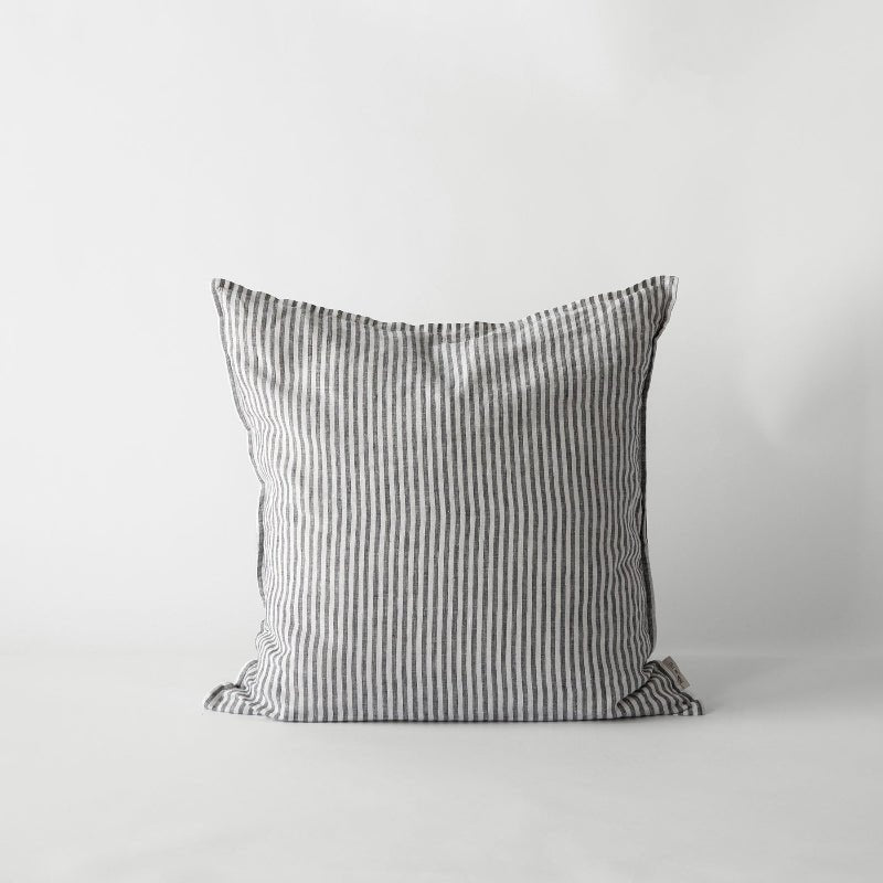 Pudebetræk - Hør - grå/hvid - Nordic Home Living