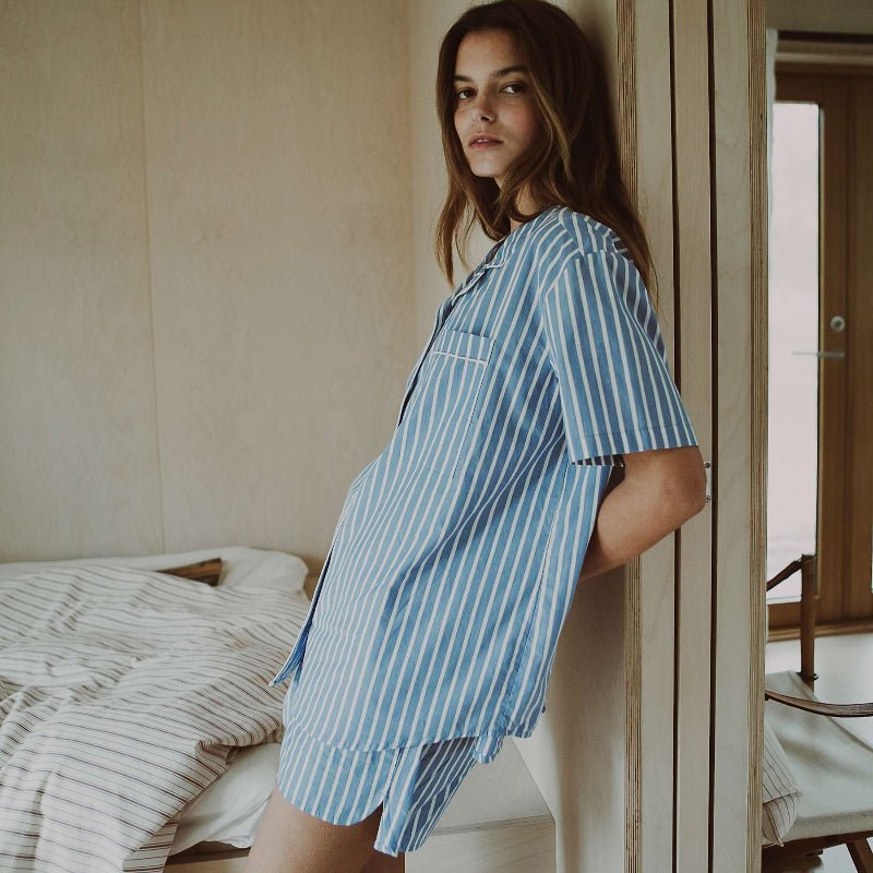 Pyjamas - Esther - Blue Stripe - Nordic Home Living