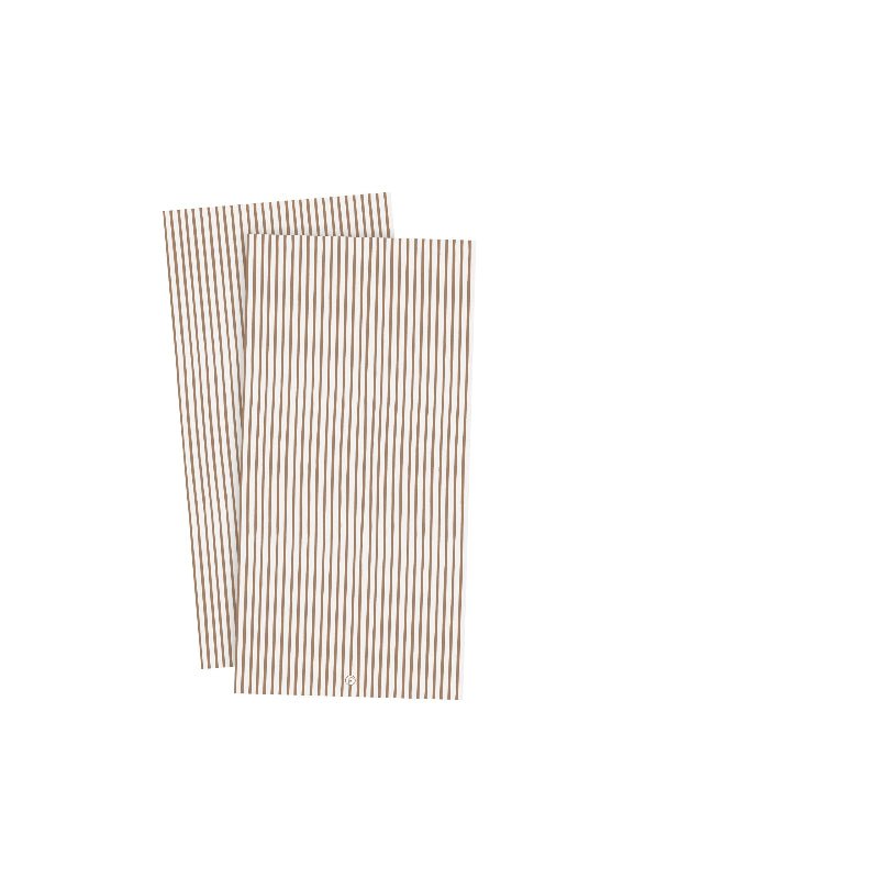 Servietter - papir - muldvarp/hvid strib - Nordic Home Living