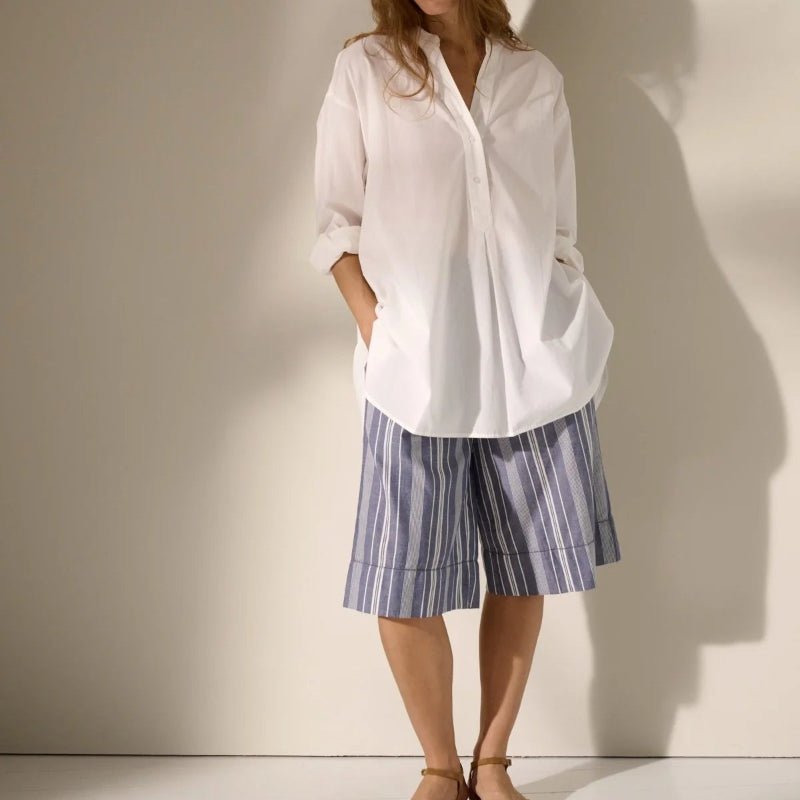 Shorts - Breeze - Stribe - sea blue/white - Nordic Home Living