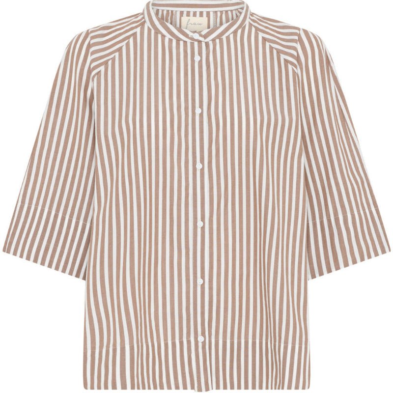 Skjorte - Abu dhabi - Coffee wide stripe - Nordic Home Living