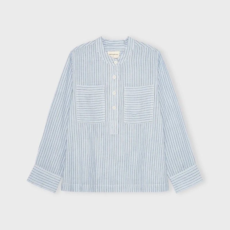 Skjorte - Ayla - Light blue/ecru/navy - Nordic Home Living
