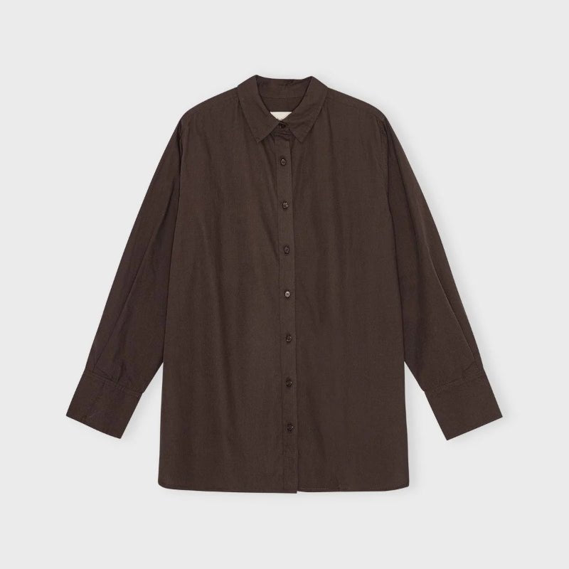 Skjorte - Clean - Dark Brown - Nordic Home Living