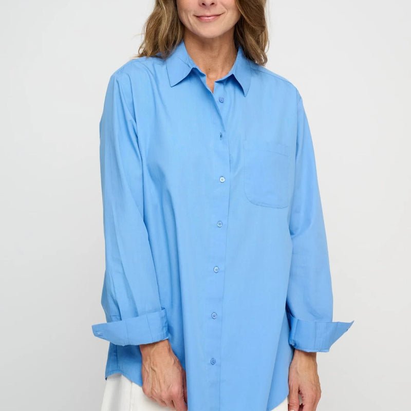Skjorte - Gaia - Poplin - Heaven blue - Nordic Home Living