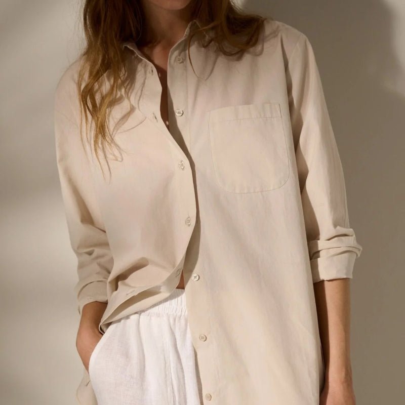 Skjorte - Gaia - Pure beige - Nordic Home Living