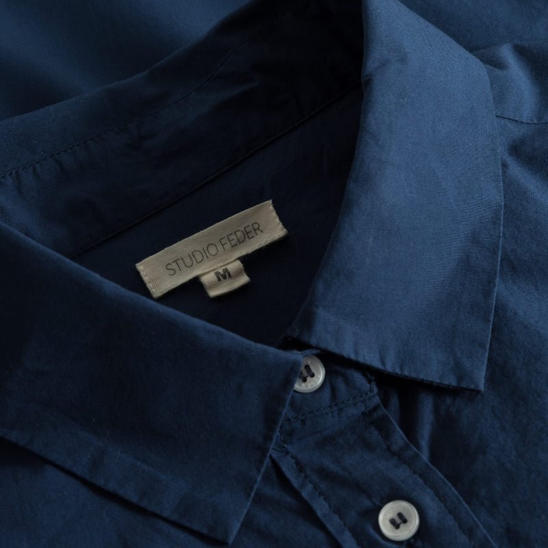 Skjorte - Josie - Poplin - Navy - Nordic Home Living
