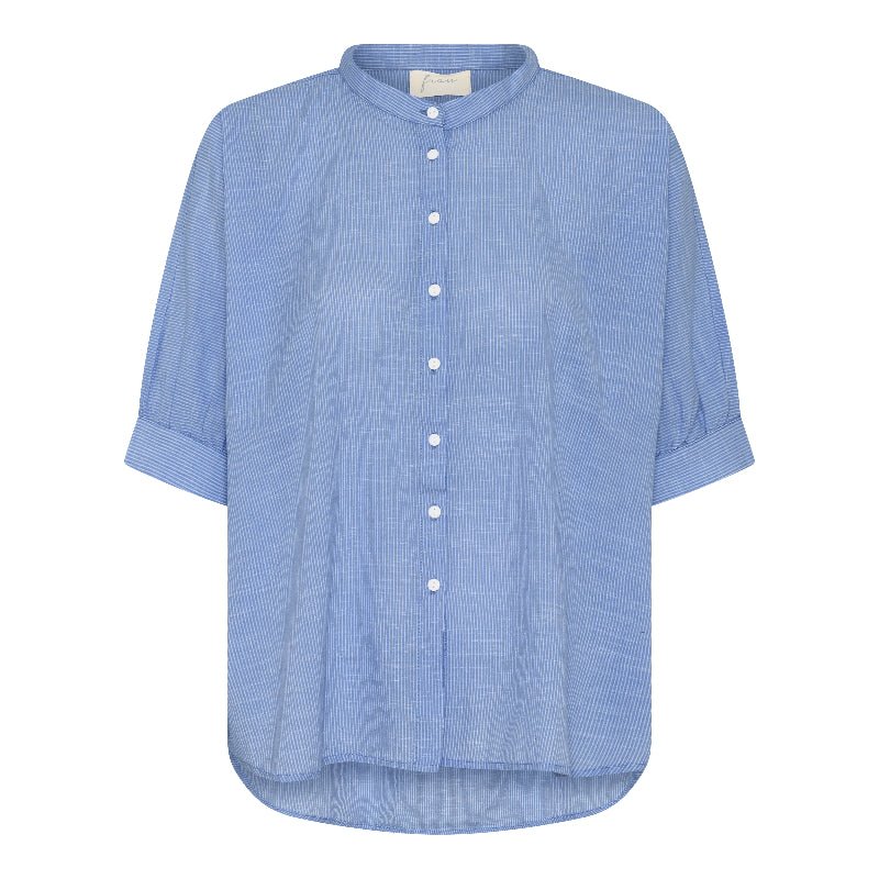 Skjorte - Palermo - medium blue stripe - Nordic Home Living