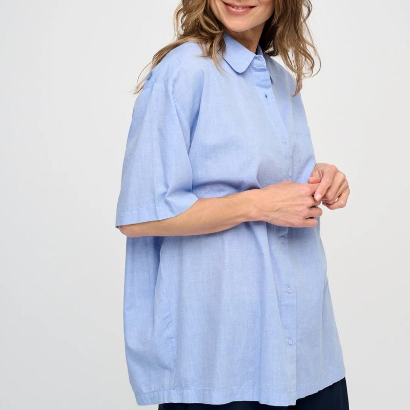 Skjorte - Rose - Chambray - Lyseblå - Nordic Home Living