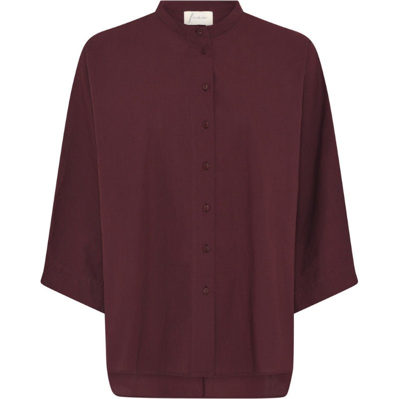 Skjorte - Seoul Short - red mahogany - Nordic Home Living