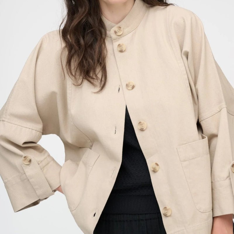 Skjortejakke - Bloom - Beige - Nordic Home Living