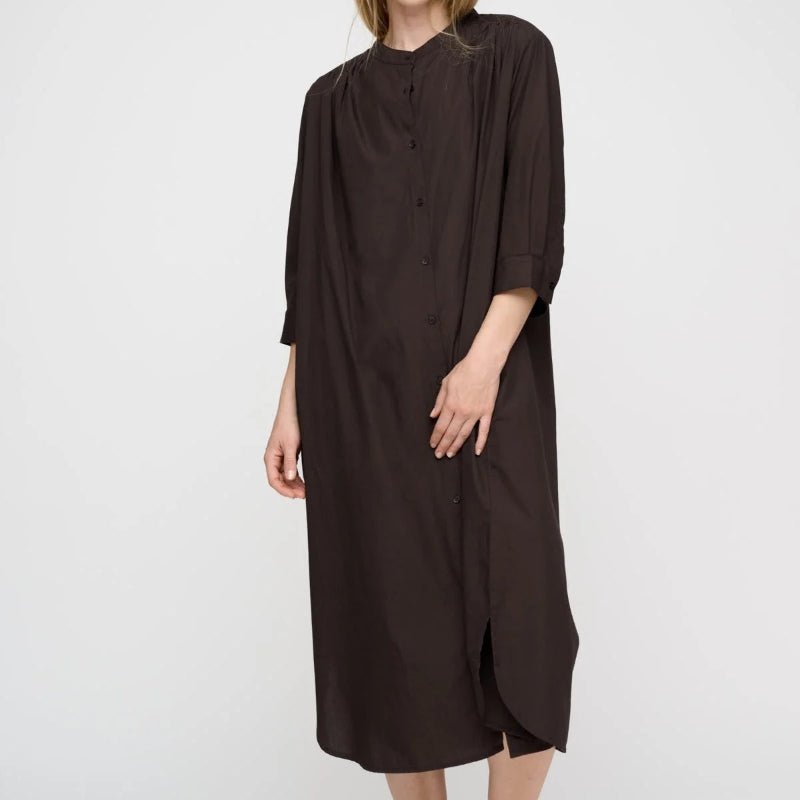Skjortekjole - Laurella - Dark Brown - Nordic Home Living