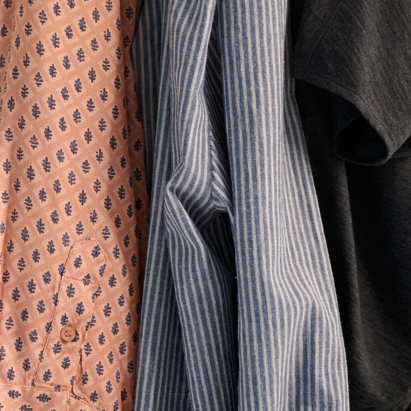 Skjortekjole - Laurella - Flower - Peach/blue - Nordic Home Living