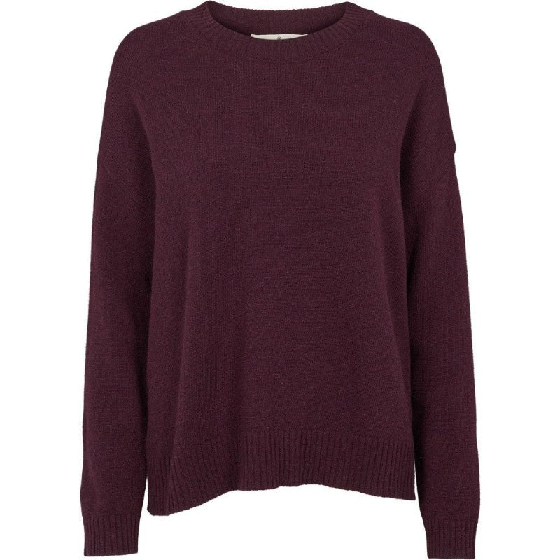 Strik - Lise O - neck - Bordeaux truffle - Nordic Home Living