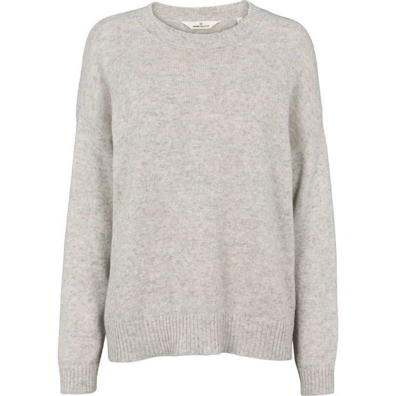 Strik - Lise O - neck - Light grey mel. - Nordic Home Living