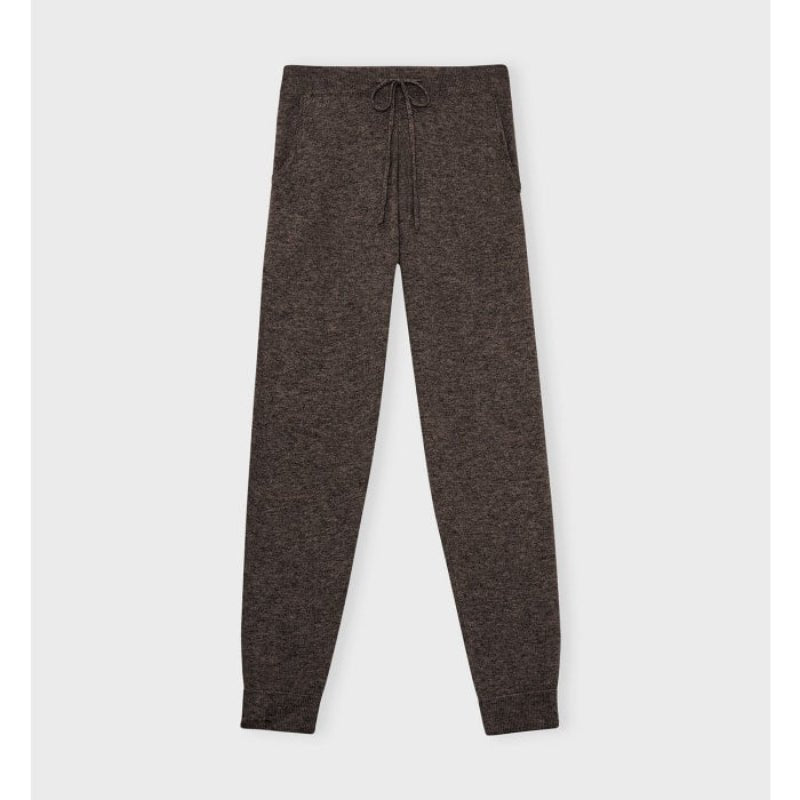 Strik Pants - cinzia - Cashmere - Dark Brown - Nordic Home Living