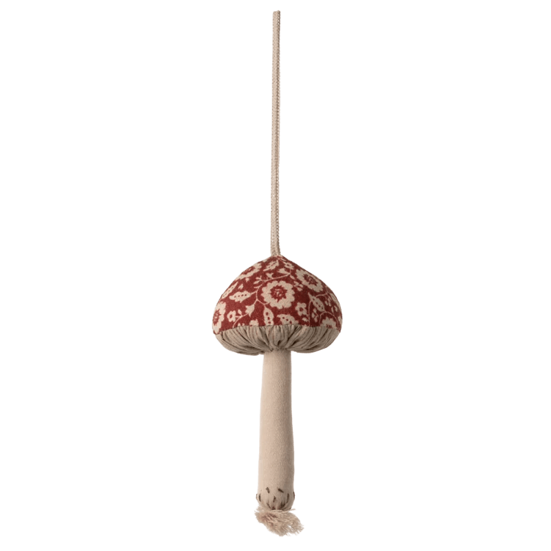 Svampe ophæng - 12,5 cm - Blomstermønster - rød | Maileg - Nordic Home Living