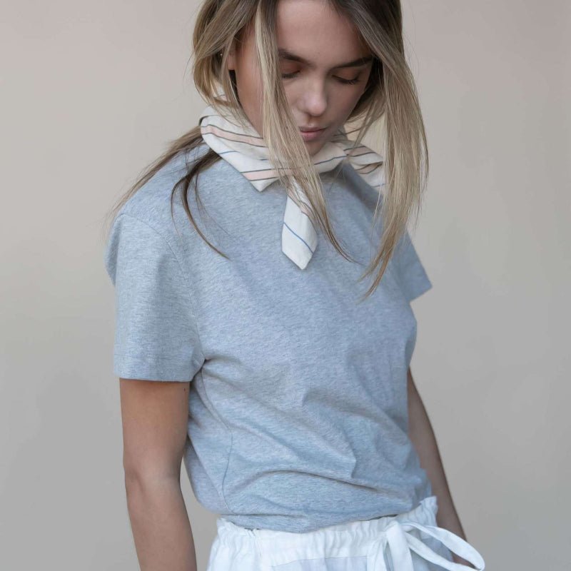 T-shirt - Freya - Grey melange - Nordic Home Living
