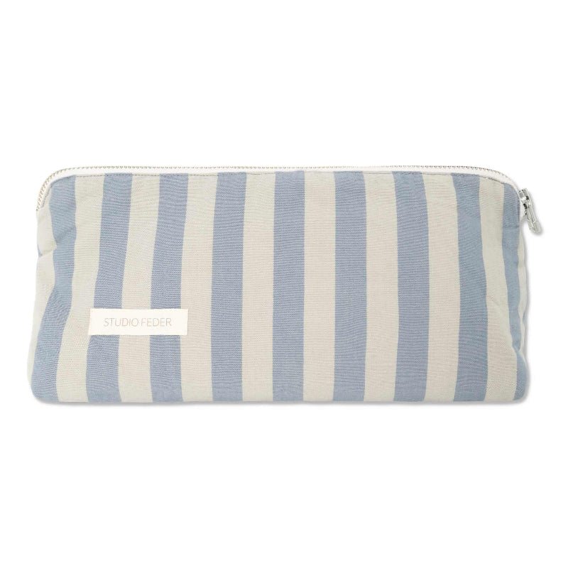 Toilettaske mini - Blue stripe - Nordic Home Living