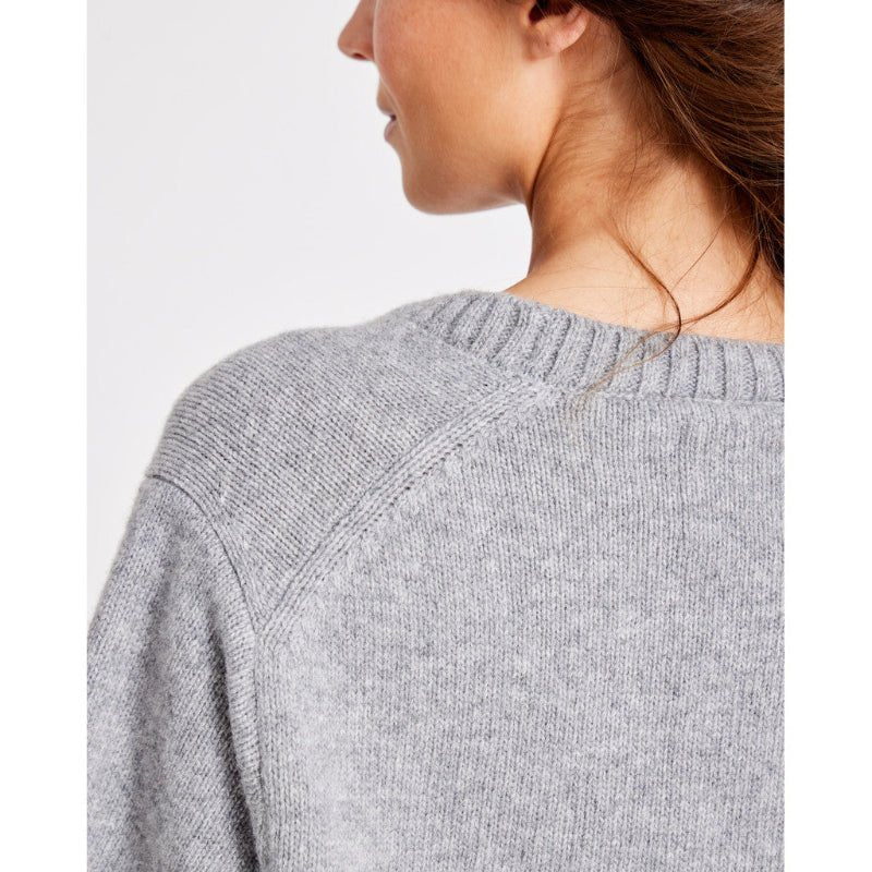 Tulle Strik - O - Neck - Grey Melange - Nordic Home Living