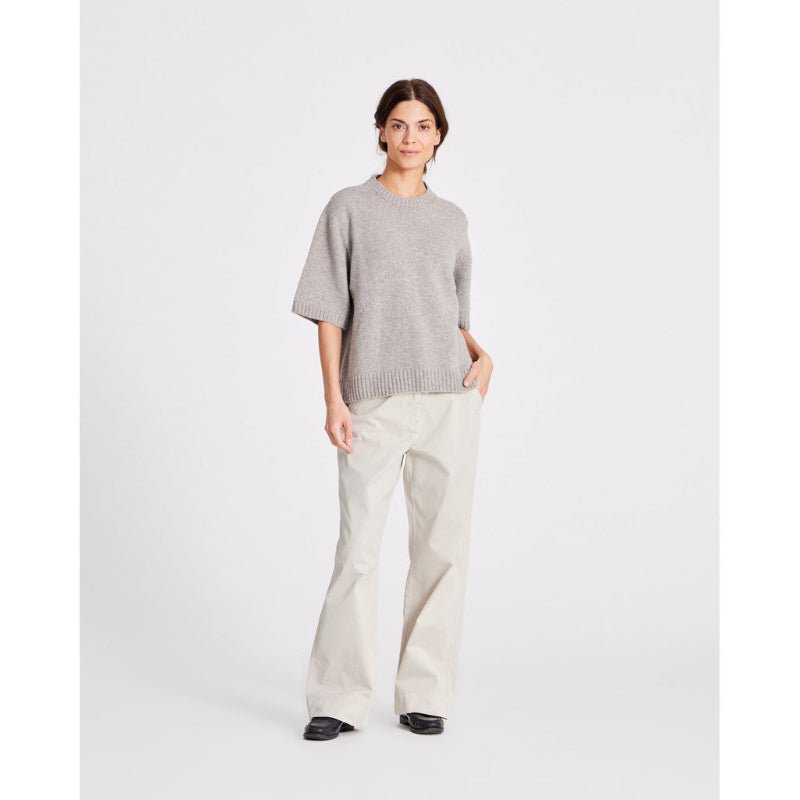 Tulle Strik - O - Neck - Stone grey - Nordic Home Living