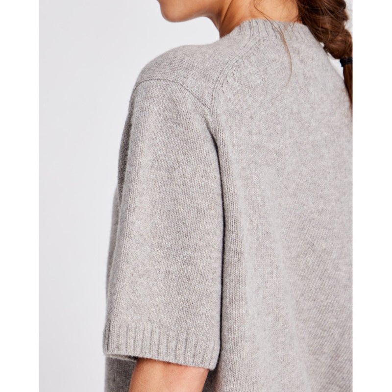 Tulle Strik - O - Neck - Stone grey - Nordic Home Living