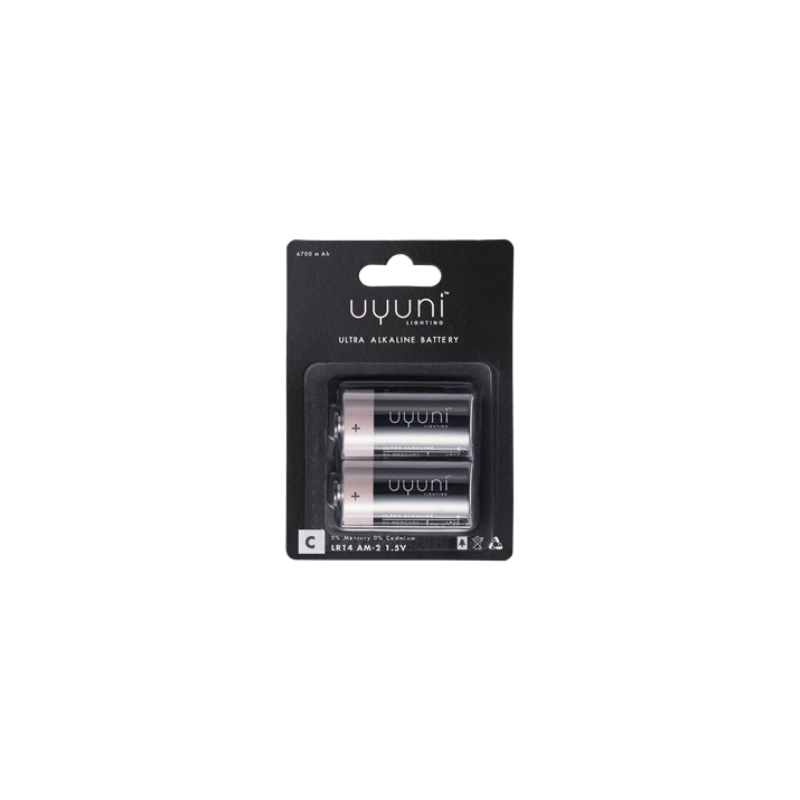 C-batteri -  1,5V, 6700 mAh - 2-pak