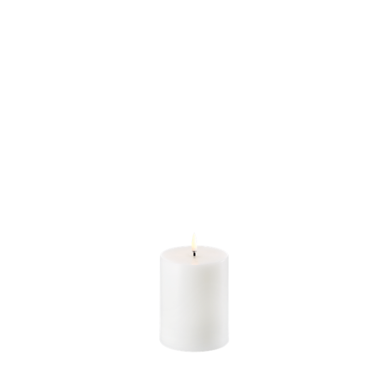 Søjlelys Glat  B7,8 x H10,1 cm - Nordisk hvid