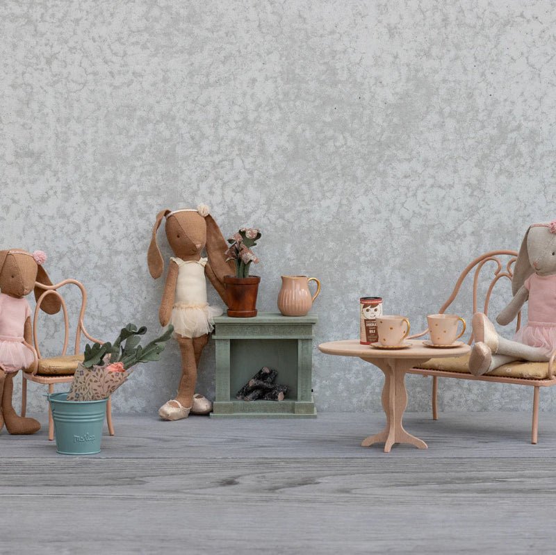 Vintagebænk - Mini - mørk pudder - Nordic Home Living