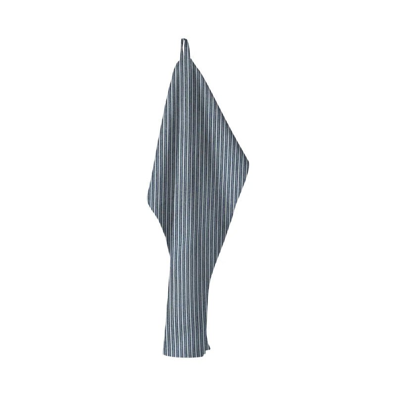 Viskestykke 50x70cm bomuld - Dark Blue/white - Nordic Home Living