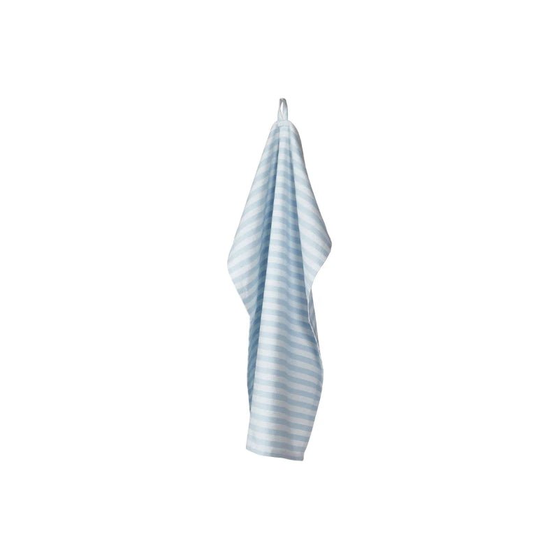 Viskestykke 50x70cm bomuld - Light Blue/white - Nordic Home Living