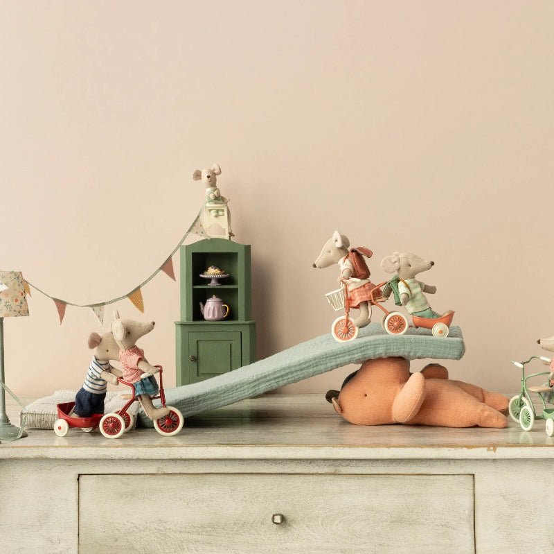 Vogn til cykel - Rød - Mus - Nordic Home Living