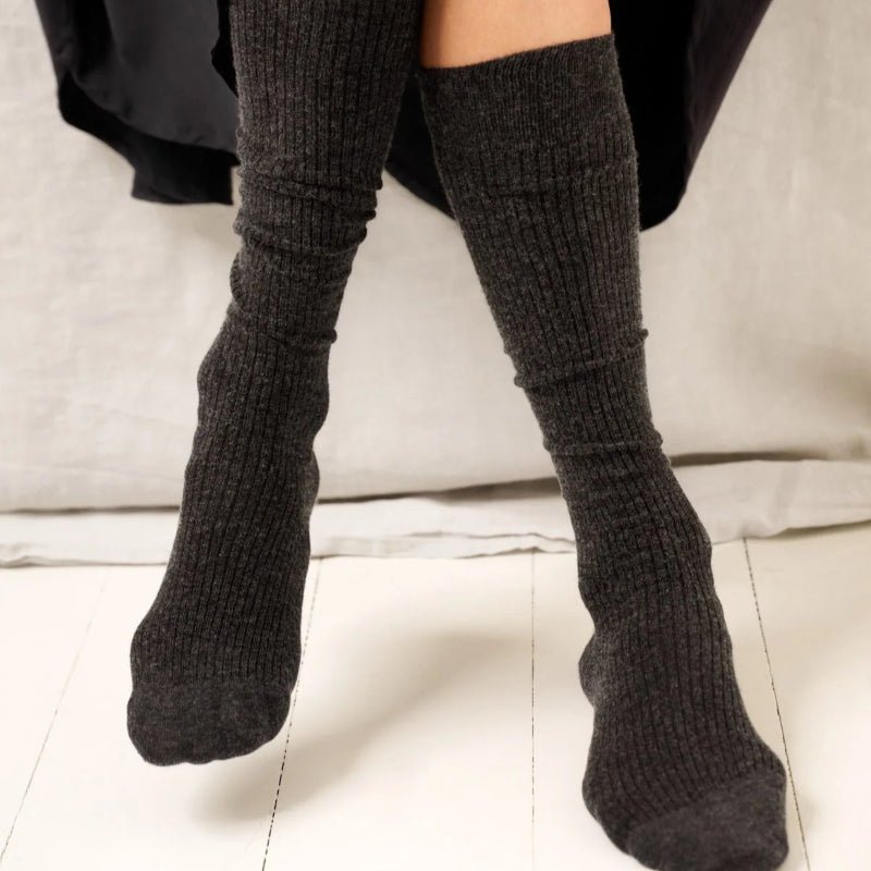 Woolie socks - charcoal melange - Nordic Home Living