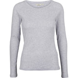 Arense - T-shirt - LS - Lys grå meleret | Basic Apparel - Nordic Home Living