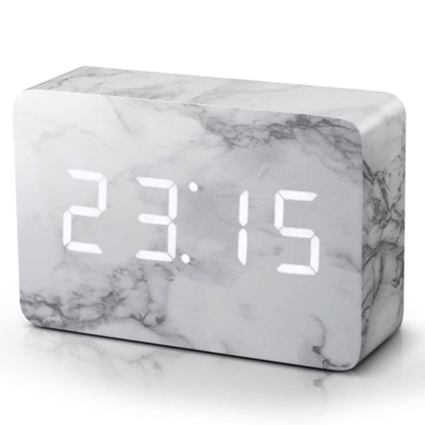 Brick Klik Clock - Marmor | Flip Click Clock - Nordic Home Living