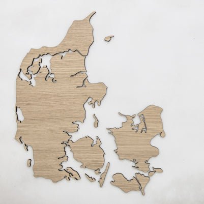 Danmarkskort EG B: 65,5cm H: 47cm | Living Nature - Nordic Home Living