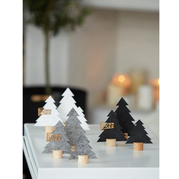 Juletræer på træfod - ECO-felt - Lysegrå - 3/stk. | OOhh - Nordic Home Living