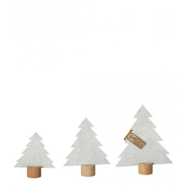 Juletræer på træfod - ECO-felt - Lysegrå - 3/stk. | OOhh - Nordic Home Living