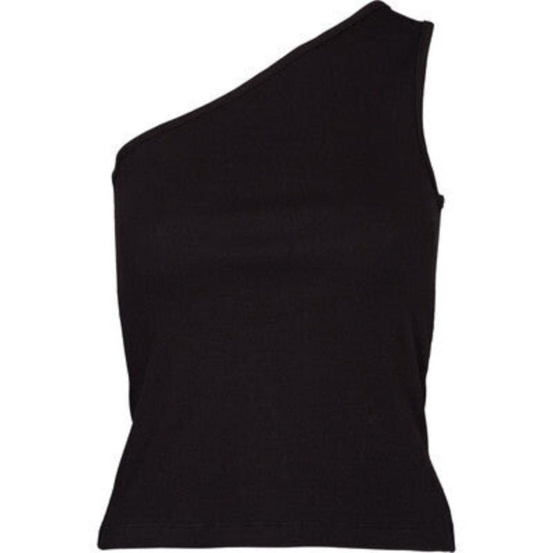 Ludmilla - One Shoulder Top - Sort | Basic Apparel - Nordic Home Living